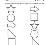 Preschool Tching Worksheets Objects Sheets Free Printable For Letter Matching Worksheets