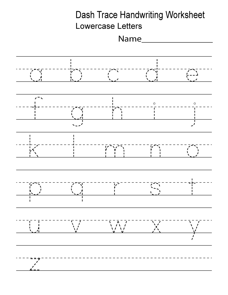 Preschool Writing Lowercase Tracing | K5 Worksheets for Alphabet Worksheets K5