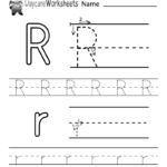 Preschoolers Can Color In The Letter R And Then Trace It For Letter R Worksheets Preschool Free