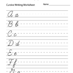 Printable Handwriting Worksheets | Spectrum Within Alphabet Cursive Worksheets Free Printable