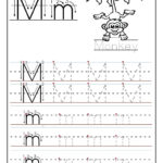 Printable Letter M Tracing Worksheets For Preschool Inside Letter M Worksheets For First Grade