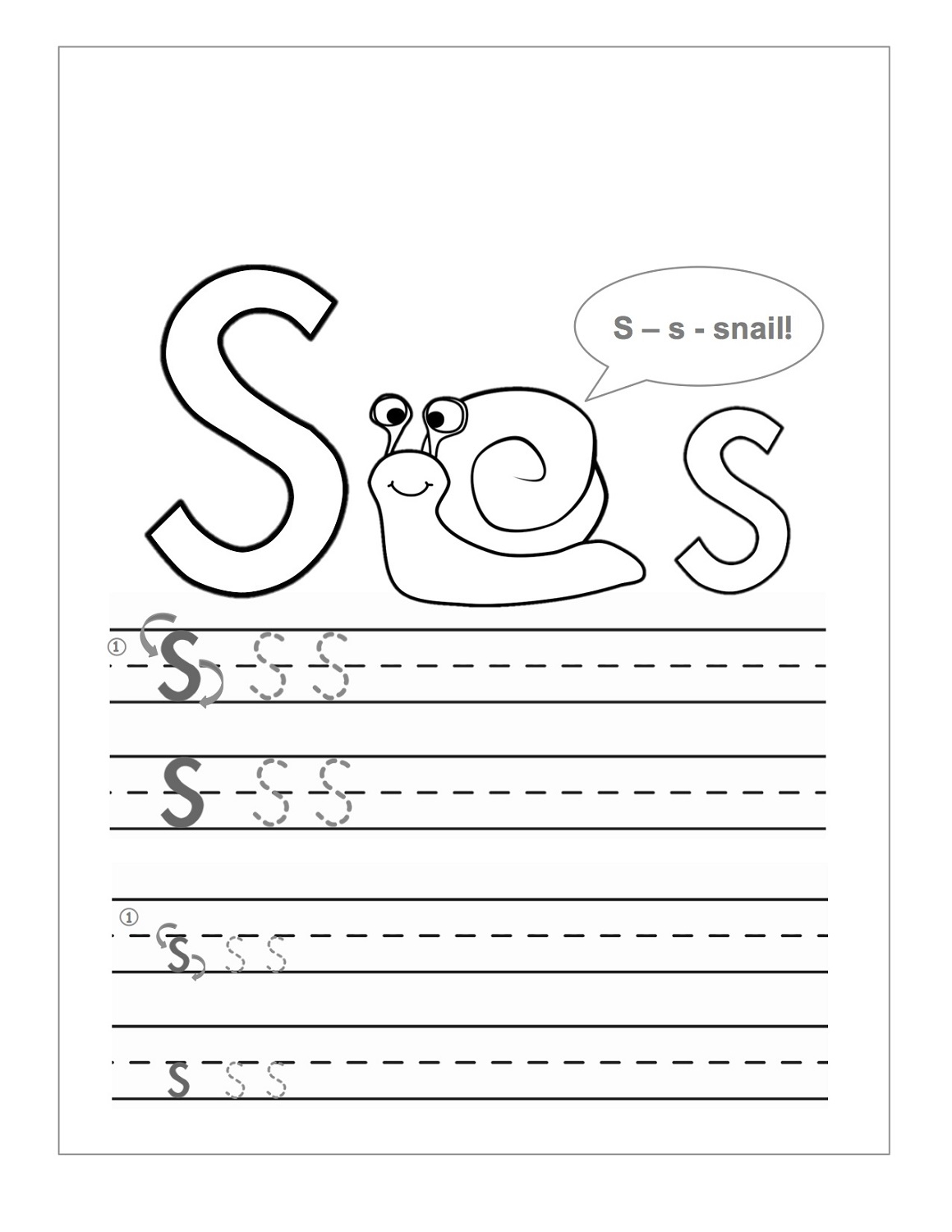 Printable Letter S Worksheets | Printable Shelter inside S Letter Worksheets