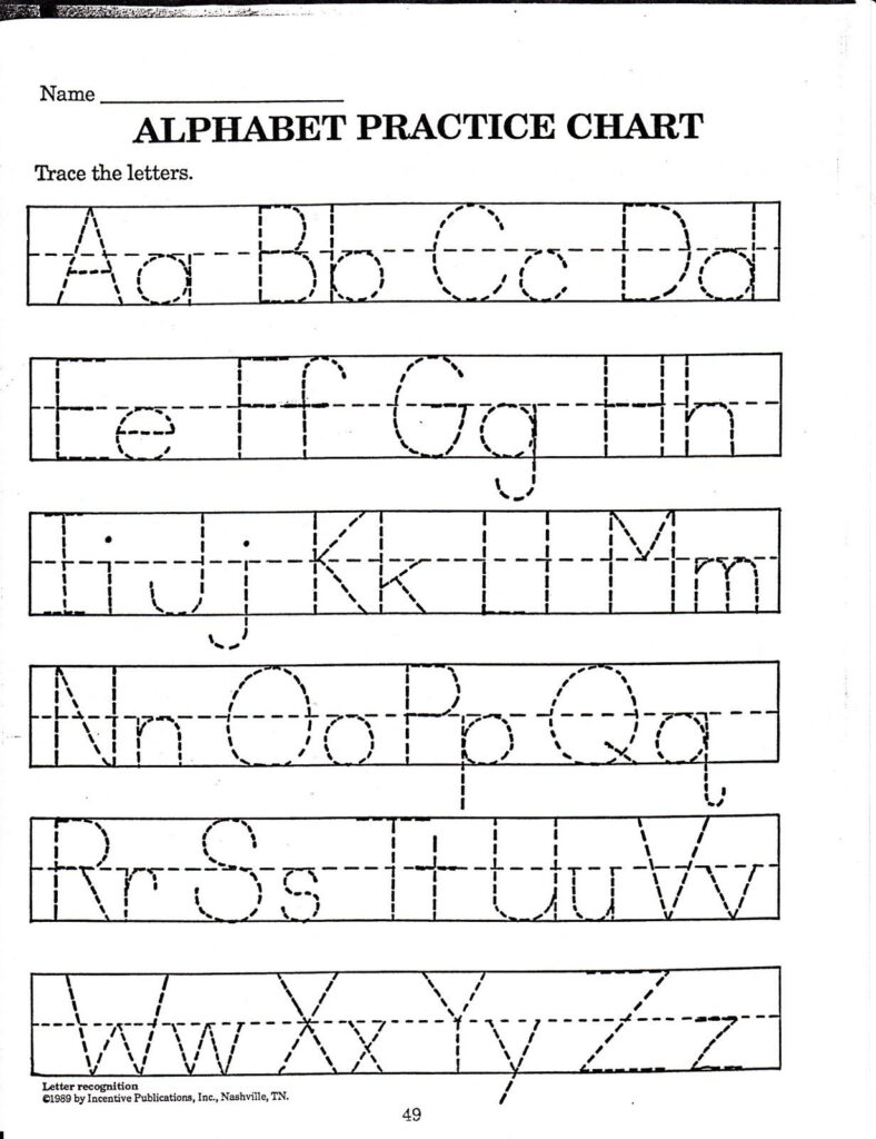 Printable+Preschool+Alphabet+Worksheets | Alphabet Tracing Regarding Alphabet Worksheets Tracing