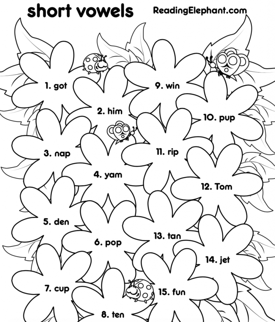 Short Vowel Worksheets For Kindergarten (Flowers Pdf throughout Letter Sounds Worksheets Pdf