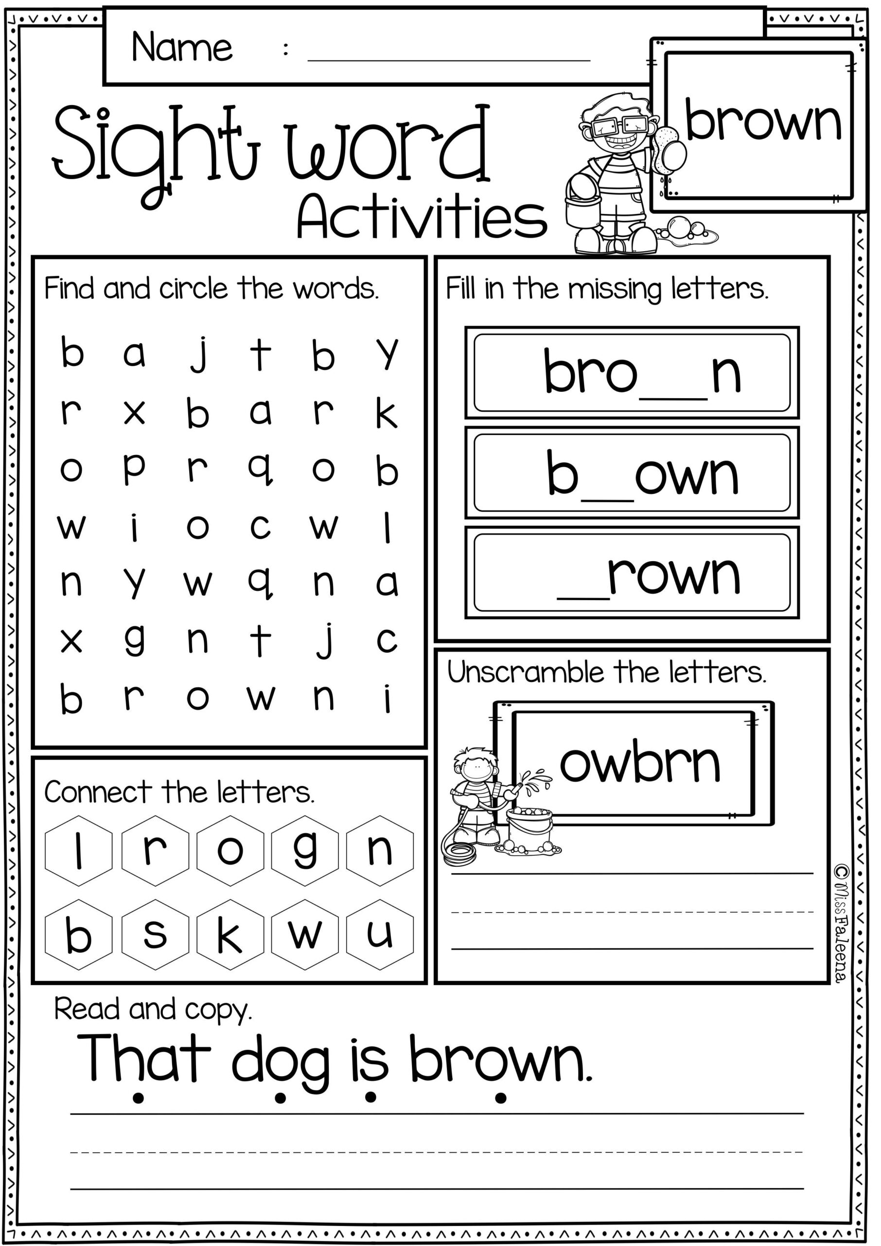 Sight Word Activities (Primer) | T Is For Teach | Sight Word with regard to Letter T Worksheets For First Grade