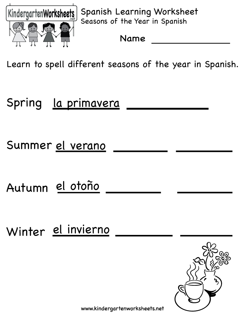 Spanish Worksheets For Kindergarten | Free Spanish Learning throughout Alphabet Exercises In Spanish