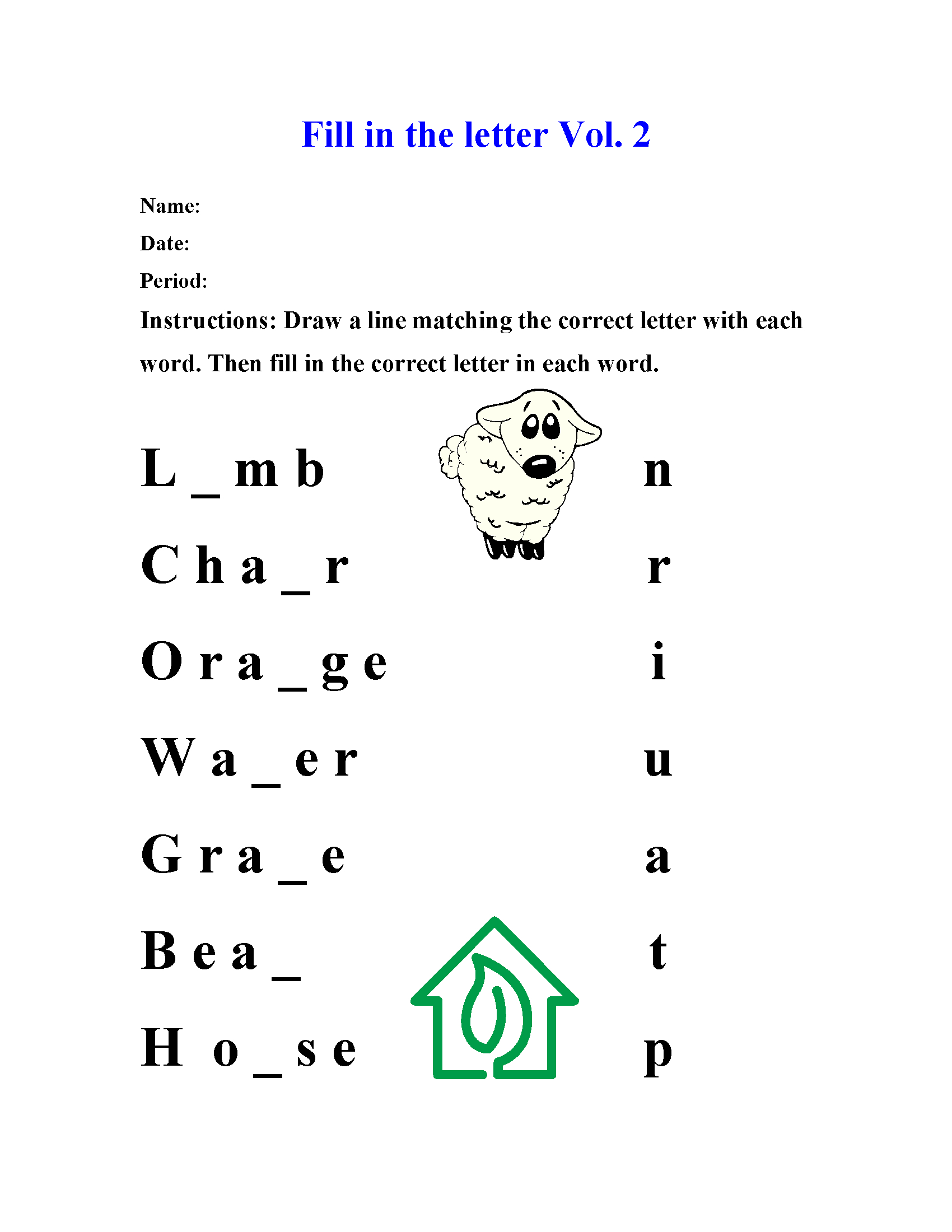 Spelling Worksheets | Fill-In The Letter Spelling Worksheets inside Alphabet Spelling Worksheets