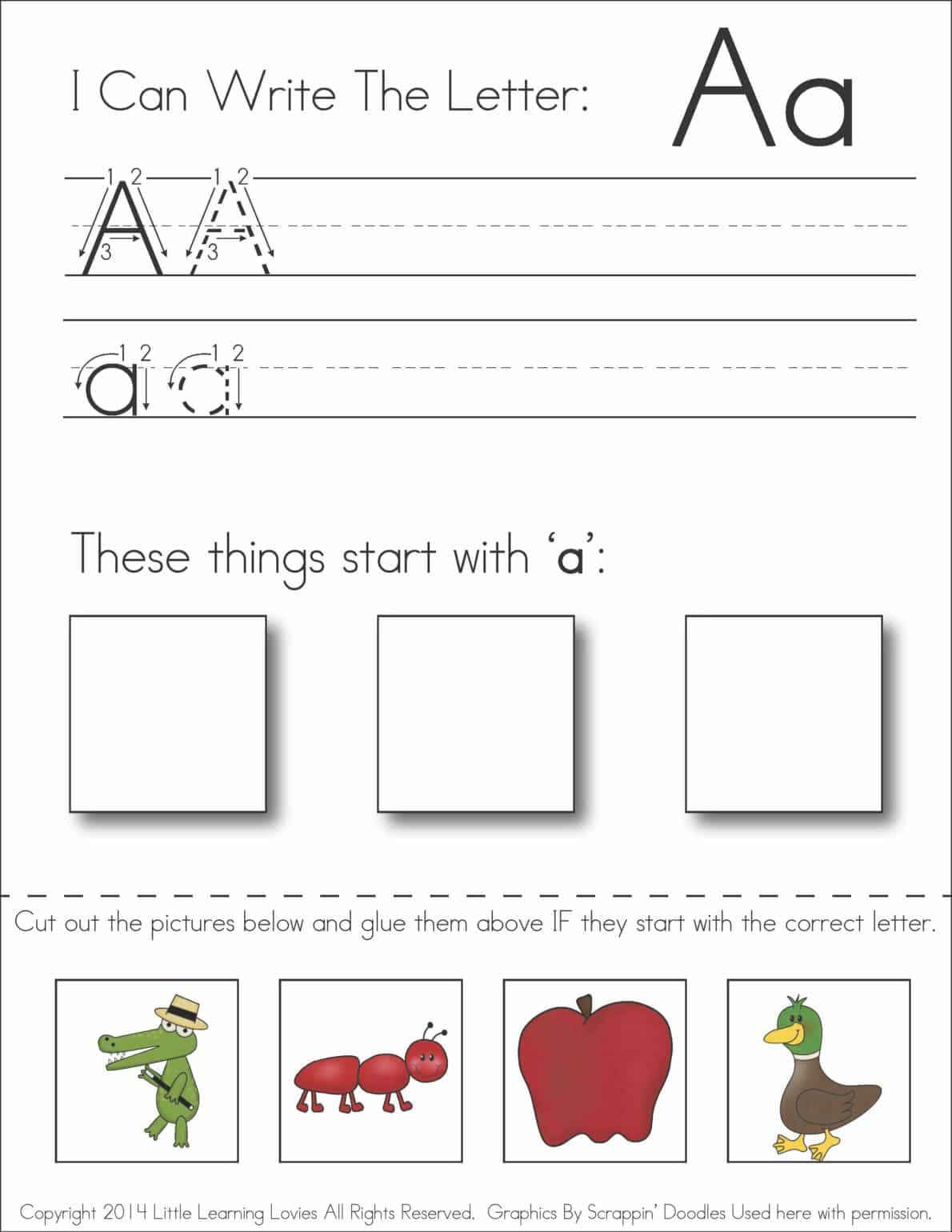 Subscriber Exclusive Freebie!} - Letter A: Write, Cut intended for Letter E Worksheets Cut And Paste