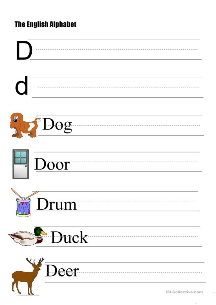 The Alphabet   Letter D   English Esl Worksheets With Regard To Letter D Worksheets
