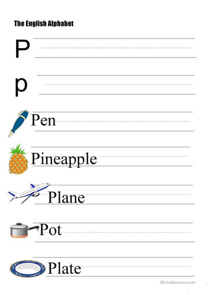 The Alphabet   Letter P   English Esl Worksheets With Regard To Alphabet Worksheets P