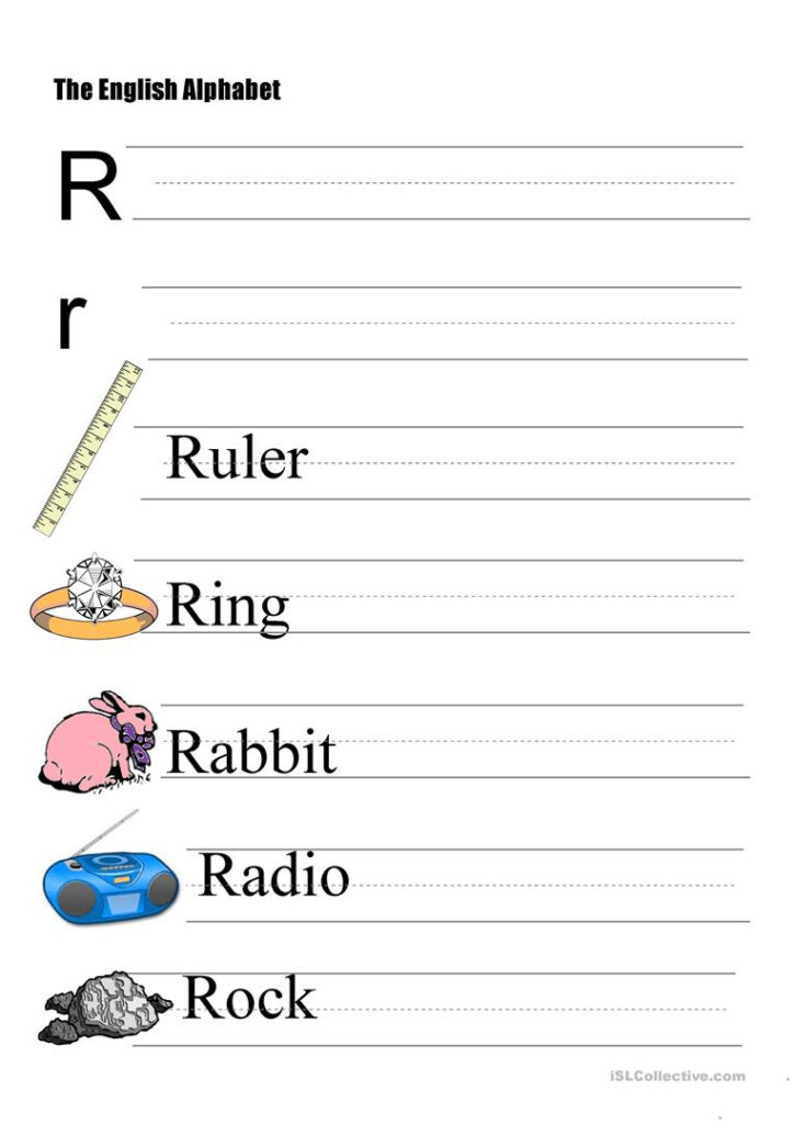 The Alphabet   Letter R   English Esl Worksheets Within R Letter Worksheets