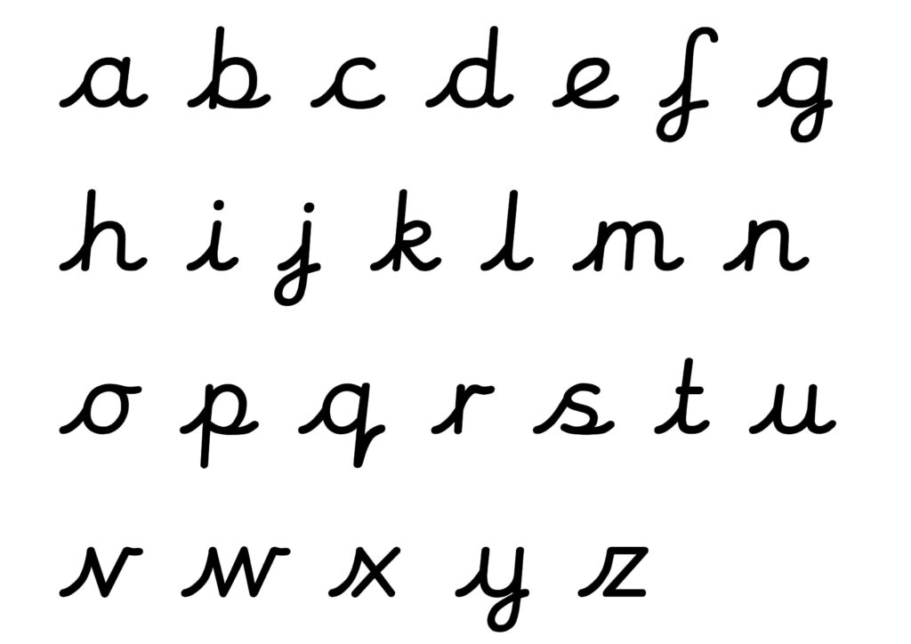 The Cursive Alphabet Used In Most Uk Schools | Cursive Inside Alphabet Handwriting Worksheets Uk