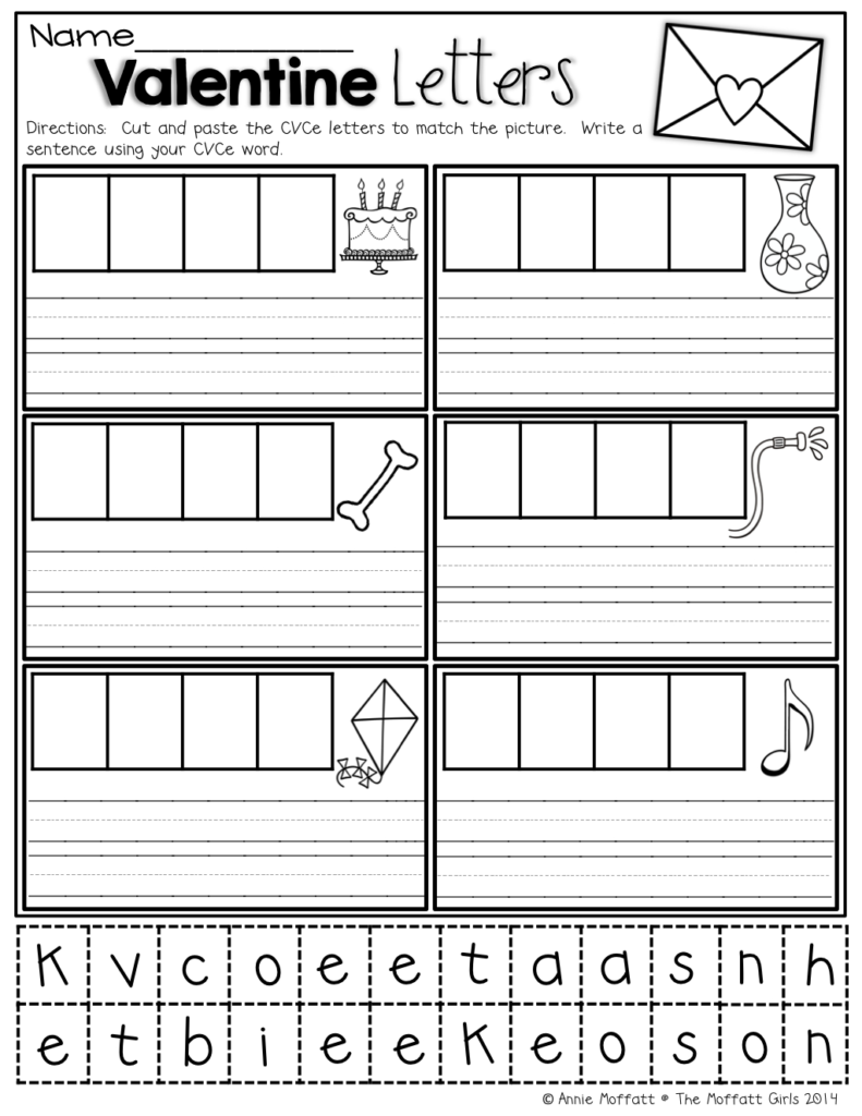 The Magic E (Cvce Words) Cut And Paste! | Phonics Activities Inside Letter E Worksheets Cut And Paste