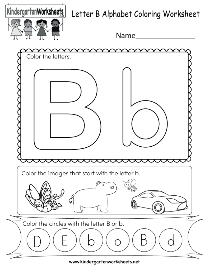 This Is A Fun Letter B Coloring Worksheet. Kids Can Color In Letter B Worksheets Free