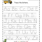 Traceable Alphabet For Learning Exercise | Alphabet Tracing In Alphabet Writing Worksheets For Kindergarten
