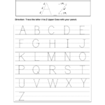 Tracing Alphabet Worksheets – Kids Learning Activity Intended For Letter Worksheets A Z