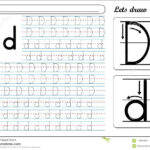 Tracing Worksheet  Dd Stock Vector. Illustration Of Small In Letter Dd Worksheets