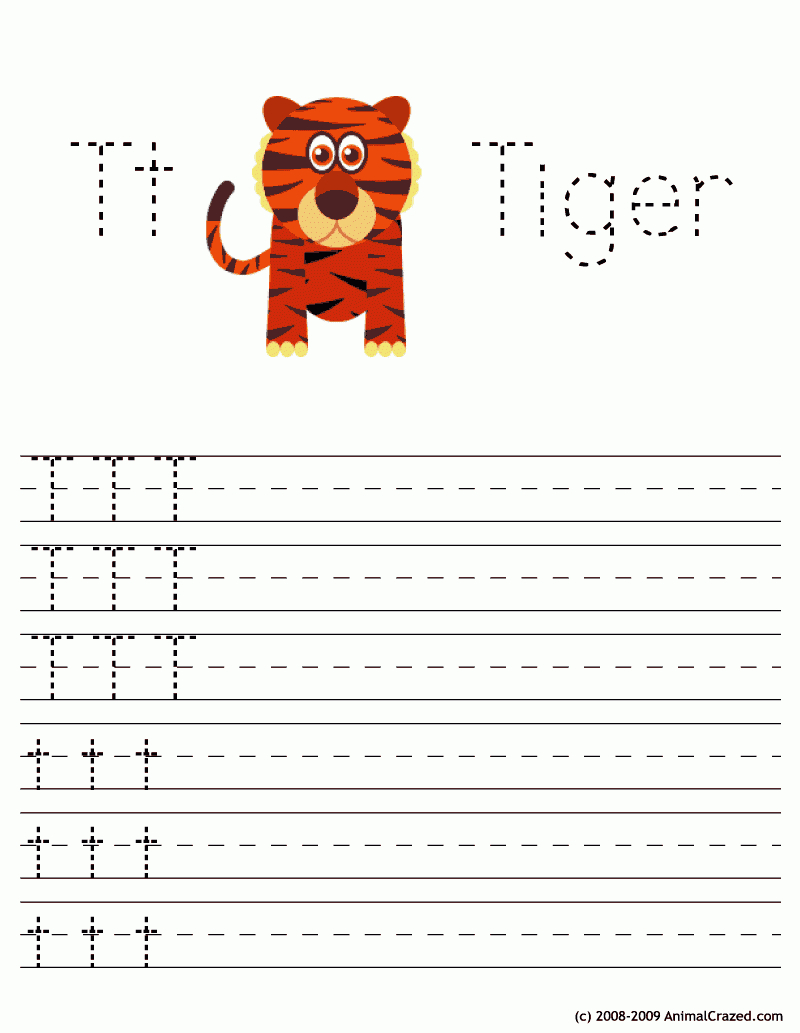 Upper/lower Letter T Writing Practice | Woo! Jr. Kids Activities intended for Letter T Worksheets Printable