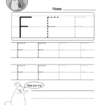 Uppercase Letter F Tracing Worksheet   Doozy Moo Regarding F Letter Worksheets
