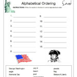 Usa Alphabetical Order Worksheet. Free! Perfect For Memorial In Alphabet Order Worksheets Free