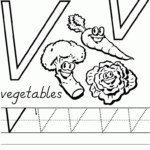 V Is For Vegetables | Letter Worksheets For Preschool For Letter V Worksheets Pre K