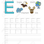 Vector Exercise Illustrated Alphabet. Learn Handwriting. Tracing.. Regarding Letter E Alphabet Worksheets