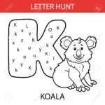 Vector Illustration Of Printable Kids Alphabet Worksheets Educational.. Pertaining To Alphabet Hunt Worksheets