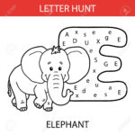 Vector Illustration Of Printable Kids Alphabet Worksheets Educational.. With Alphabet Hunt Worksheets