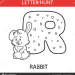 Vector Illustration Printable Kids Alphabet Worksheets Intended For Alphabet Hunt Worksheets