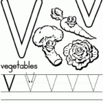 Vegetables Handwriting Practice Worksheet | Preschool Intended For Letter V Worksheets Pre K