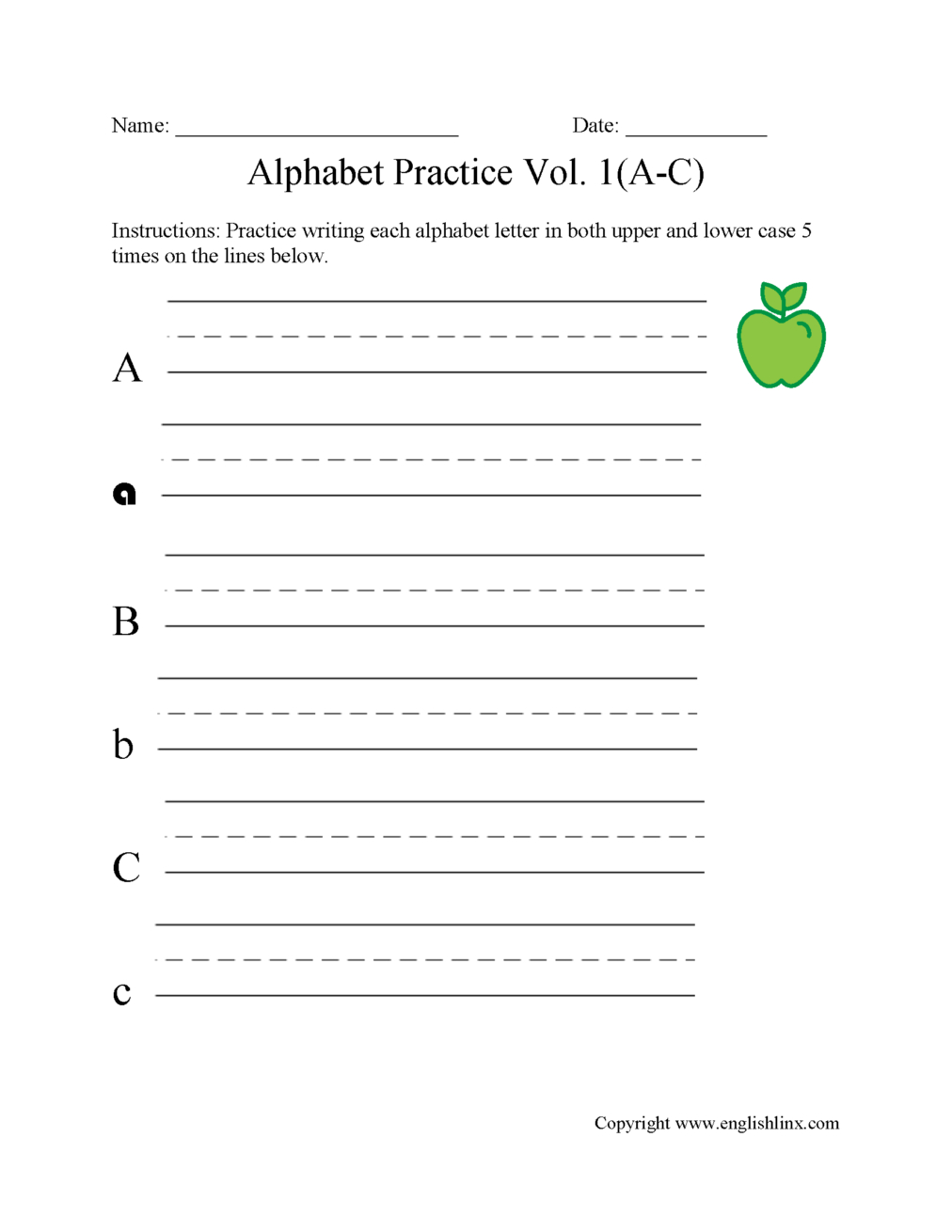 Worksheets : Practice Writingphabet Letters Worksheets inside Alphabet Letters Worksheets Grade 1