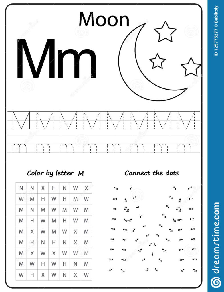 Writing Letter M. Worksheet. Writing A Z, Alphabet Within Preschool Alphabet M Worksheets