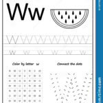 Writing Letter W. Worksheet. Writing A Z, Alphabet With Letter W Worksheets For Preschool