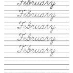12 Months Of The Year Cursive Handwriting Worksheets Pertaining To Name Tracing Worksheets Cursive
