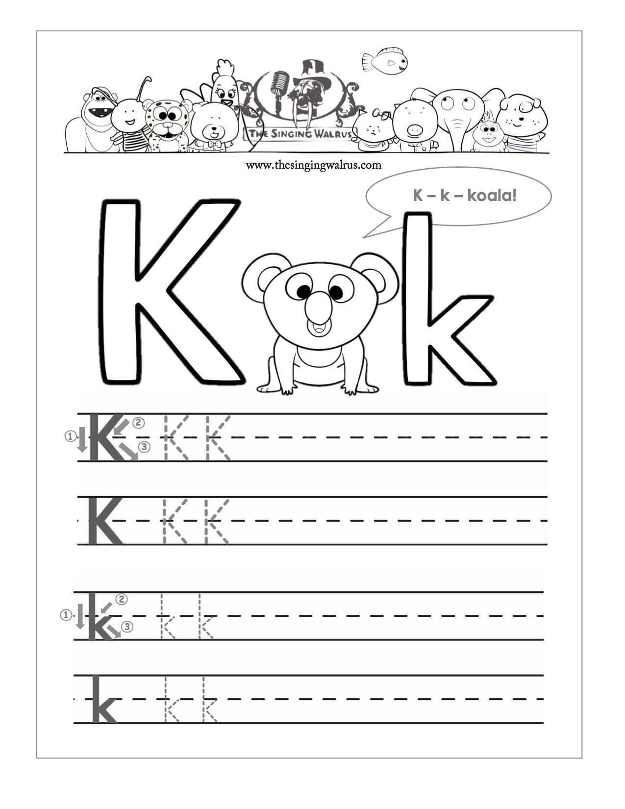 15 Learning The Letter K Worksheets | Kittybabylove pertaining to Letter K Worksheets Free