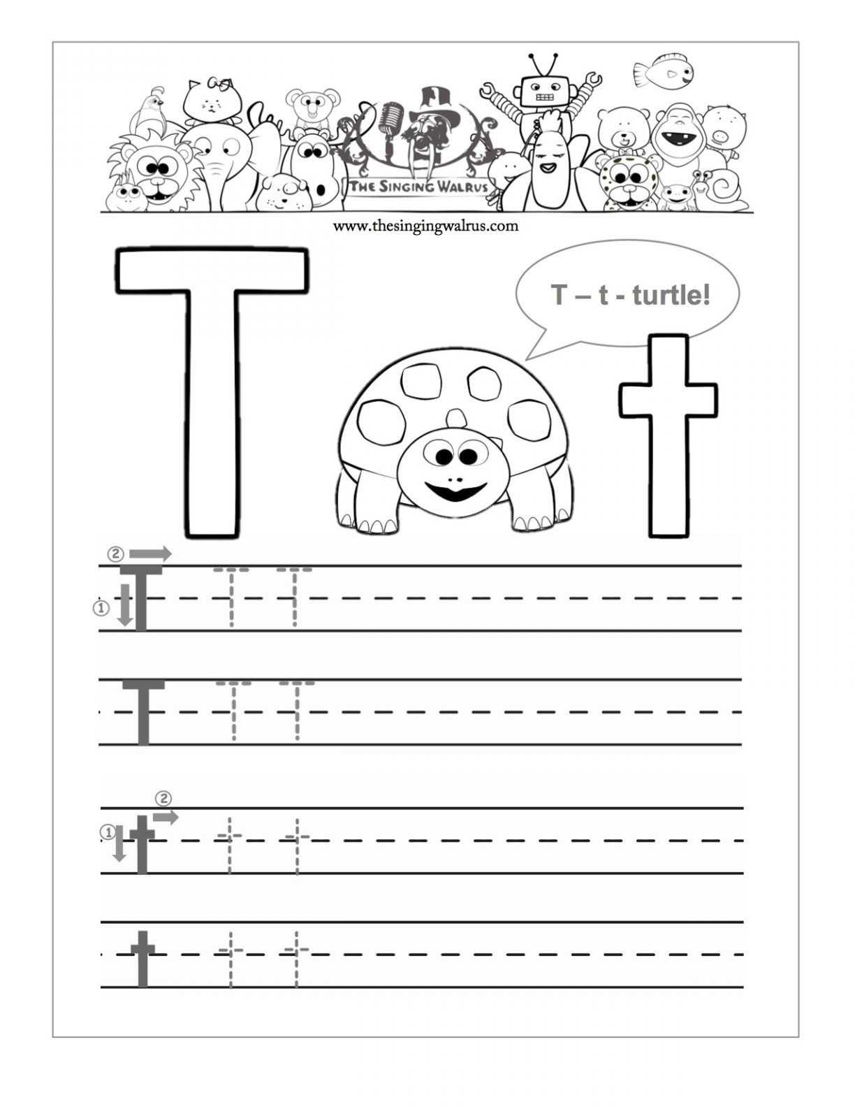 20 Learning The Letter T Worksheets | Kittybabylove intended for Letter T Worksheets Free