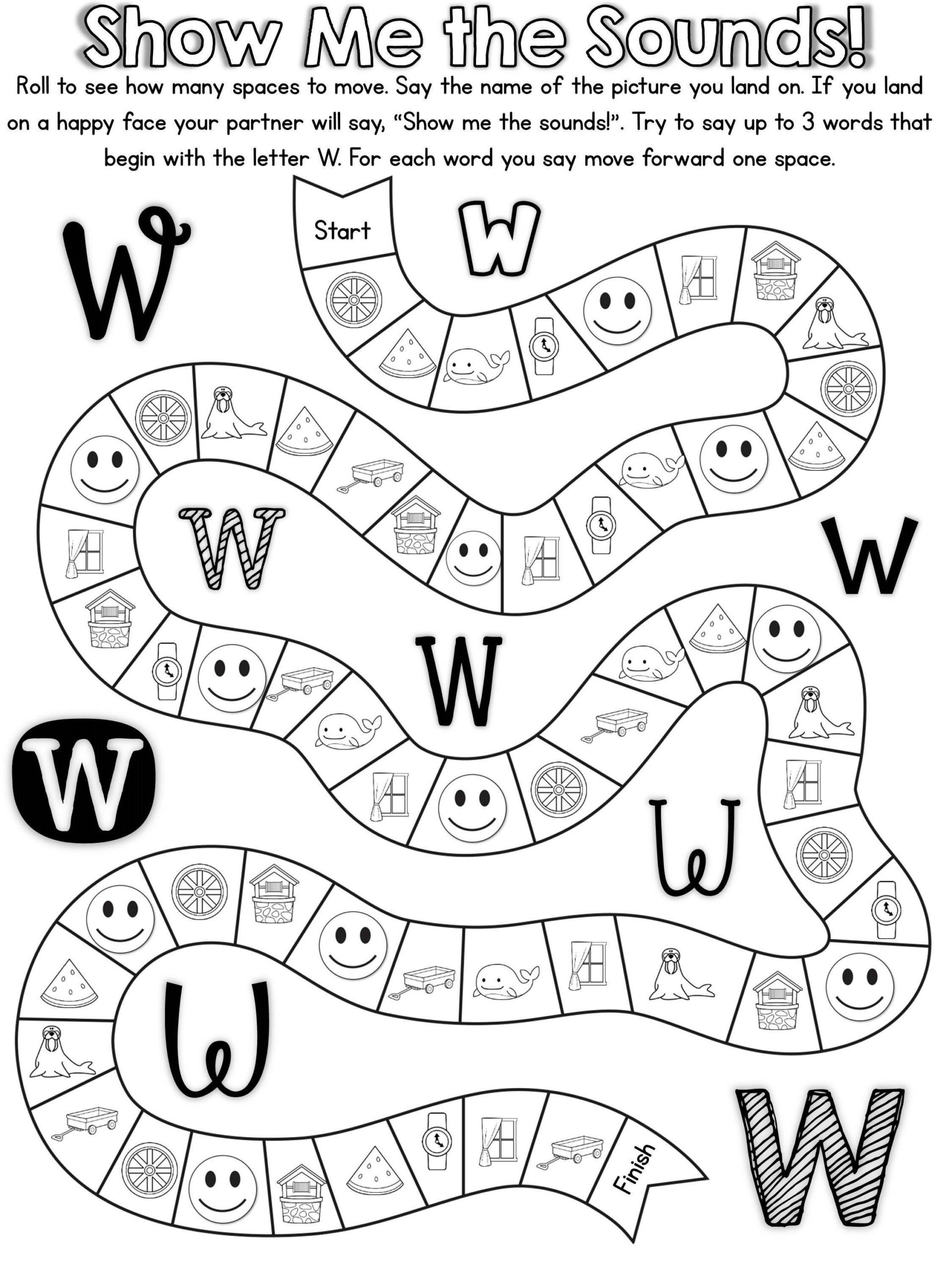 20 Ready To Print, No Prep Games To Practice The Letter W in Letter W Worksheets For Toddlers