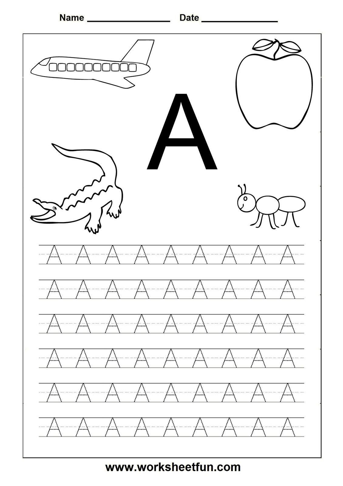 3 Alphabet Worksheets Preschool Free Printable Letters In intended for Alphabet A Worksheets For Preschool