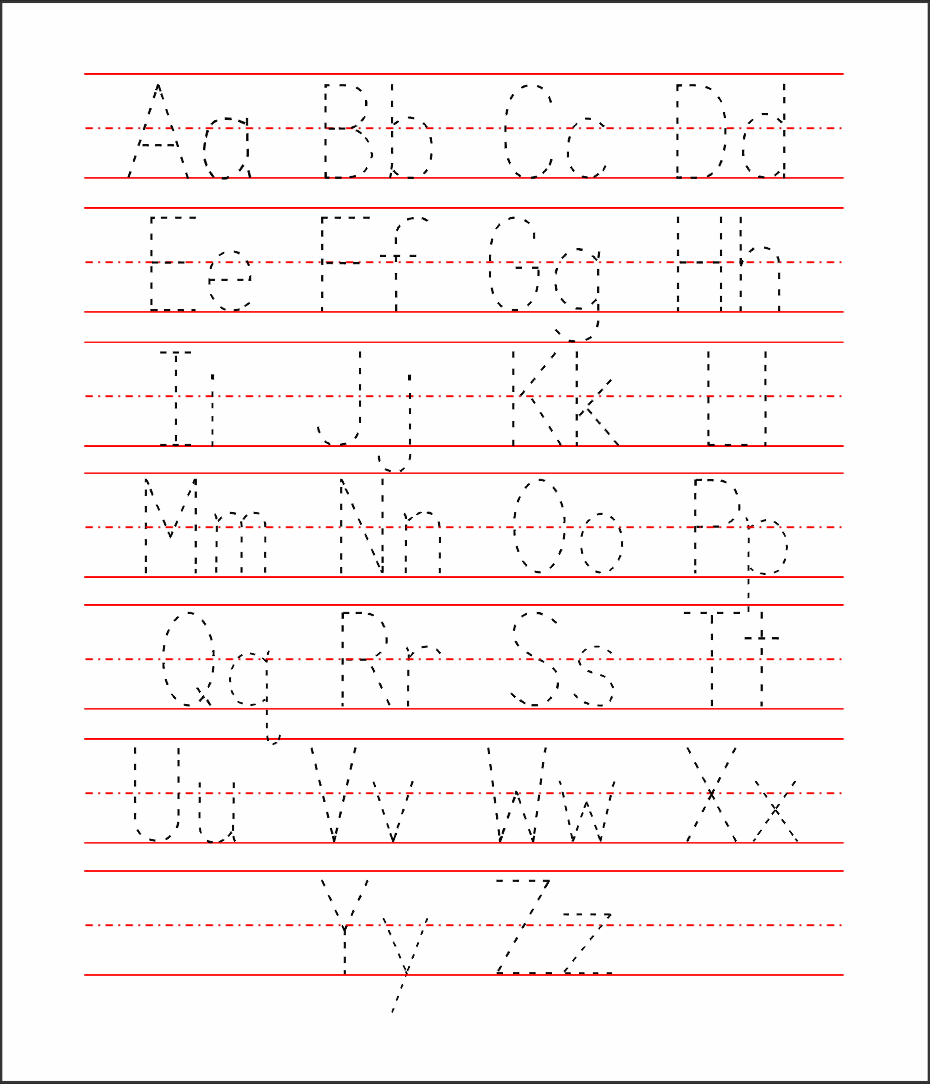 5 Best Images Of Free Printable Alphabet Tracing Letters in Alphabet Tracing Printables