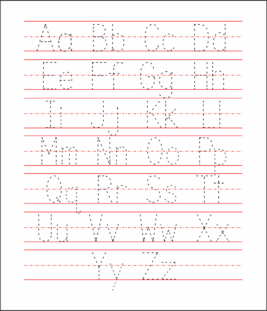 5 Best Images Of Free Printable Alphabet Tracing Letters throughout Alphabet Tracing Dots