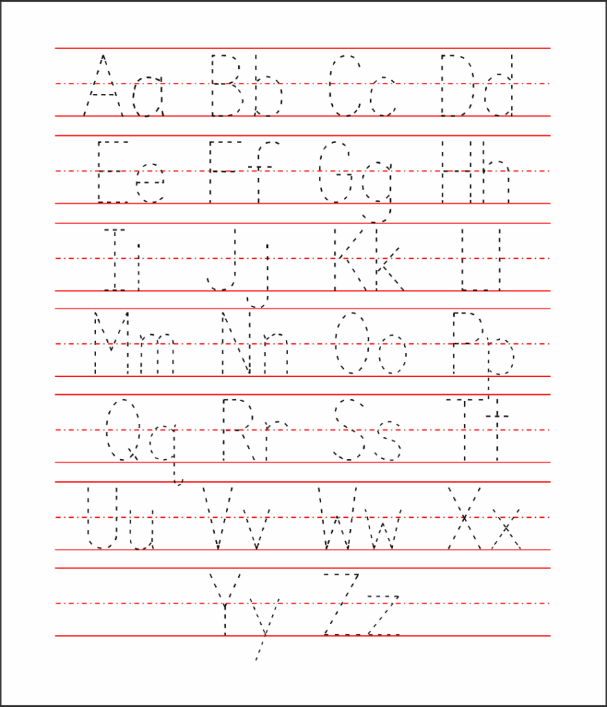 5 Best Images Of Free Printable Alphabet Tracing Letters Within Alphabet Letter Trace