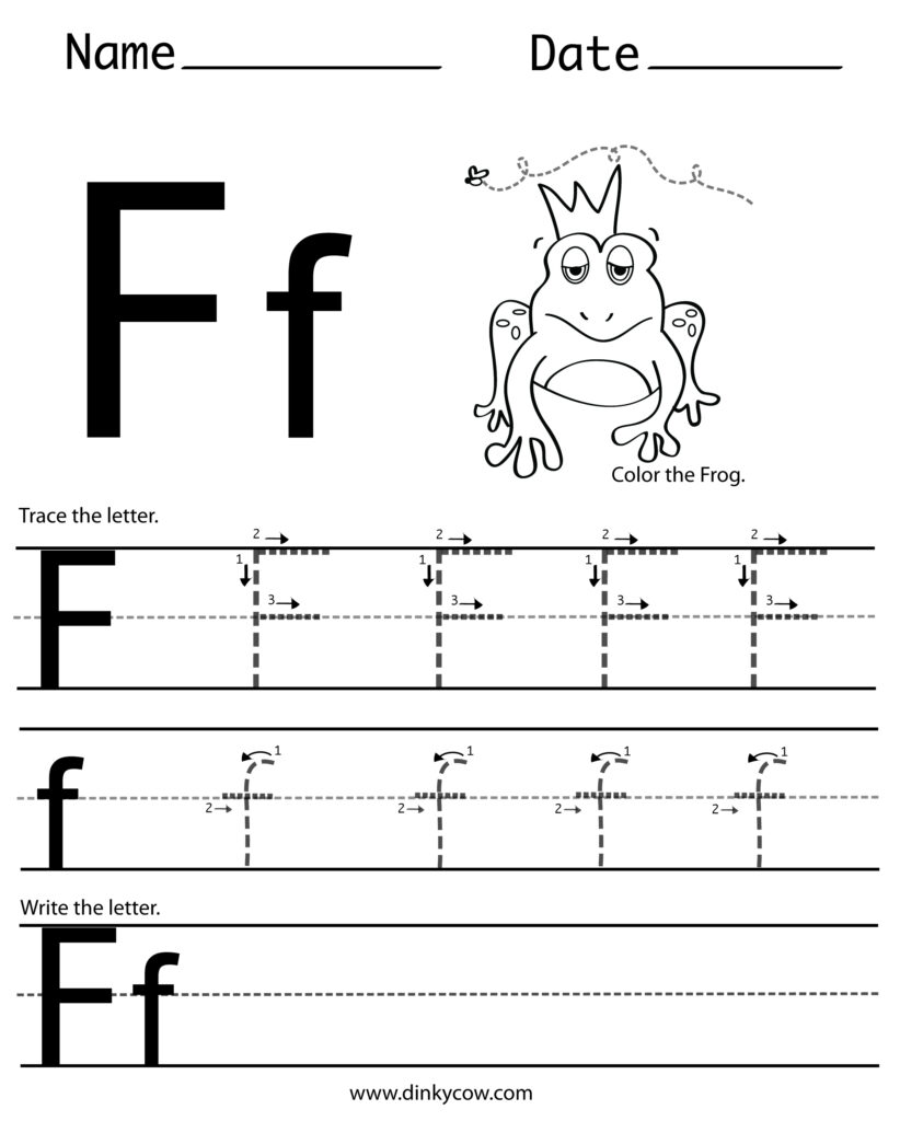 8 Best Images Of Free Printable Alphabet Worksheets Letter F Throughout Letter F Tracing Page