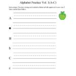 A To C Writing Alphabet Worksheet | Alphabet Writing Within Alphabet Worksheets Writing