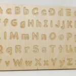 A Z Alphabet Wooden Tracing Board With Regard To Alphabet Tracing Board