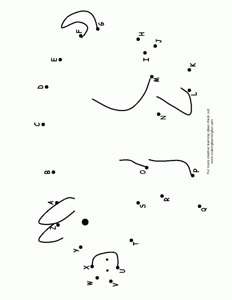 A Z Dot To Dot Pig | Dot Worksheets, New Year Coloring Pages Throughout Alphabet Worksheets Dot To Dot
