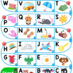 A Z Upper Case Alphabet   Esl Board Game   English Esl Regarding Alphabet Worksheets Esl
