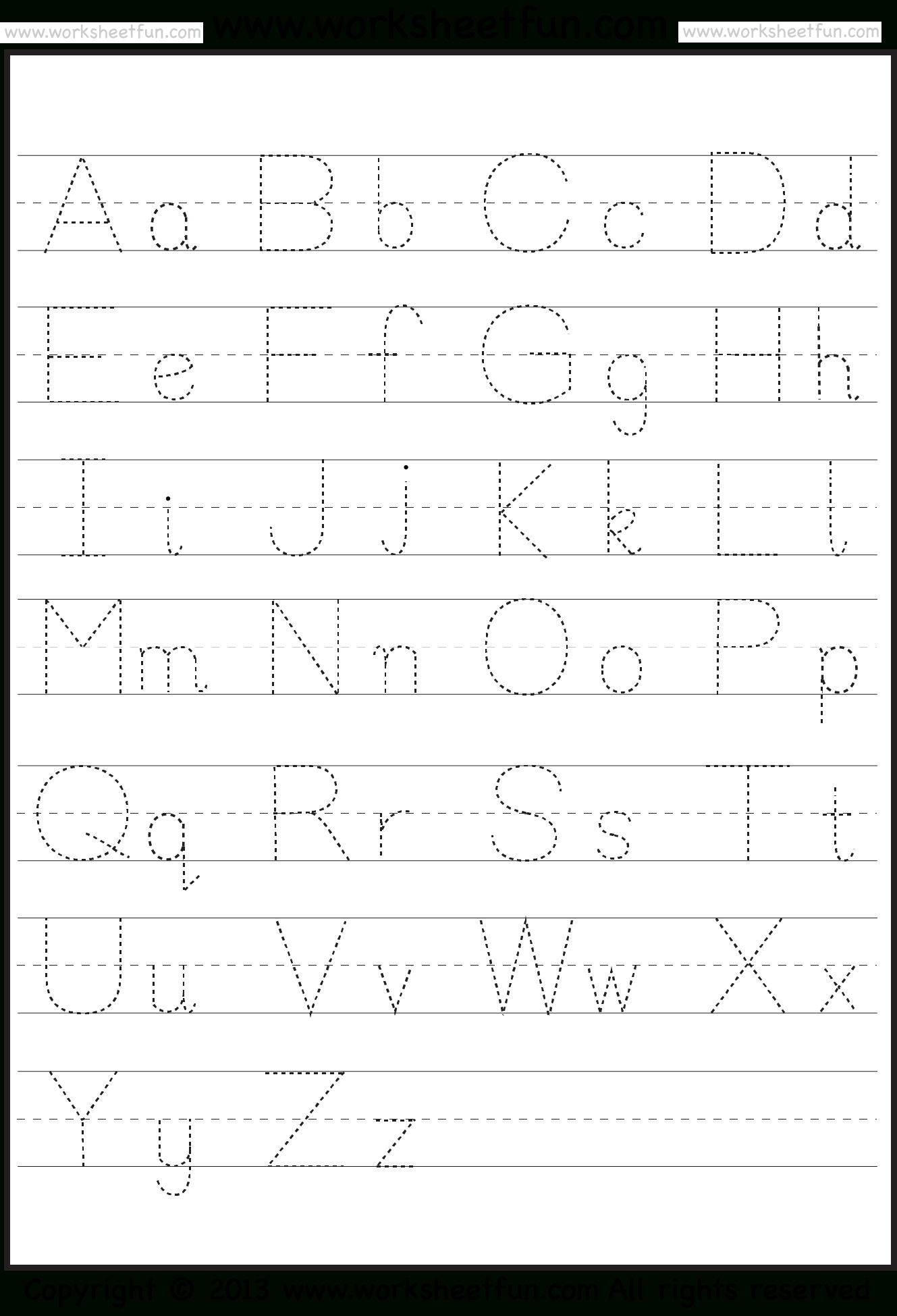 Abc 123 Tracing AlphabetWorksheetsFree