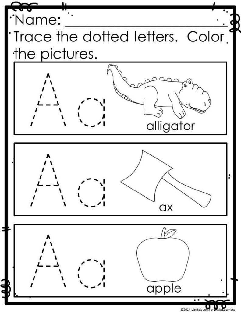 Abc Practice Trace And Color Printables | Letter Recognition In Name Tracing Colored