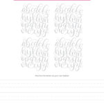 Alphabet Calligraphy Free Practice Sheets Dawn Nicole Throughout Alphabet Worksheets Brush Lettering
