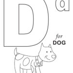 Alphabet Coloring, D For Dog Printable Alphabet Coloring Regarding Alphabet Worksheets Coloring Pages